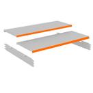 Kit 2 Bandeja Gondola Rack FIT Branco 4X 30x90 CH22 Pe Laranja