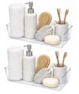 Kit 2 Bandeja Organizadora Multiuso Retangular em Acrílico 30x15cm