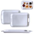 Kit 2 Bandejas pra Servir Café 40cm em Melamina Com Alça