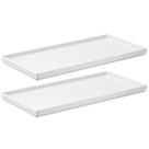 Kit 2 Bandejas Retangular 27x13cm Decorativa Pia Banheiro Branco - Coza