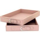 Kit 2 Bandejas Retangular em material sintético Rose Home &amp Co
