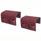 Kit 2 Bandejas Sintética Para Sofá Porta Copos Com Porta Controle Vermelho