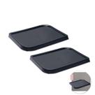 Kit 2 Bandejas Travessa Retangular Decorativa Multiuso Pia Banheiro Preto - Ou