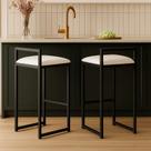Kit 2 Banqueta Alta Cozinha Balcão Gourmet Bar material sintético Bancos Cor:Preto Kit 2 Banqueta Alta Cozinha Balcão Gourmet Bar material sintético Bancos Cor:Preto