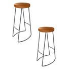 Kit 2 Banqueta Alta Industrial Madeira Bancada Cozinha Aurora