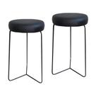 Kit 2 Banqueta Banco Aço Média Cozinha Bar Balcão 60cm Preta Kit 2 Banqueta Banco Aço Média Cozinha Bar Balcão 60cm Preta