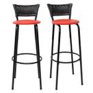 Kit 2 Banqueta Bancos 80cm Balcão Americana Bar Bancada Cozinha Gourmet Junco Preto Estrutura Preta Kit 2 Banqueta Bancos 80cm Balcão Americana Bar Bancada Cozinha Gourmet Junco Preto Estrutura Preta