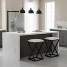 Kit 2 Banqueta Base Z 80 Cm Alta Banco Bancada Cozinha Moderno material sintético Cor:branco Kit 2 Banqueta Base Z 80 Cm Alta Banco Bancada Cozinha Moderno material sintético Cor:branco