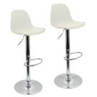 Kit 2 Banqueta Cozinha Bar Bancada July Luisa Eames Alta Branca
