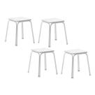 Kit 2 Banqueta de Cozinha 1748 4 Un Branco/Courano Branco - Carraro