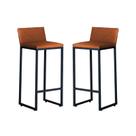 Kit 2 Banquetas Alta Dani Reforçada Decorativa Balcão Bancada Cozinha Bar Base Preta material sintético