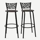 Kit 2 Banquetas Alta Eclipse Preta Cadeira Para Balcão Ilha Bar Bancada Cozinha Gourmet Área De Lazer Itagold