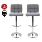 Kit 2 Banquetas Alta Para Bar Balcão Bancada Cozinha Americana Giratória Gomos