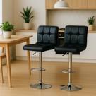 Kit 2 Banquetas Altas Com Encosto Alto Estofado Para Cozinha Bancada Ilha Gomos Confort Preta Kit 2 Banquetas Altas Com Encosto Alto Estofado Para Cozinha Bancada Ilha Gomos Confort Preta