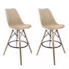 Kit 2 Banquetas Altas com Encosto Saarinen