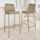 Kit 2 Banquetas Altas Duo Carraro Bamboo e Dourado