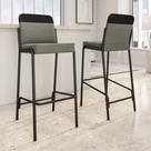 Kit 2 Banquetas Altas Duo Carraro Grafite e Preto