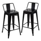Kit 2 Banquetas Altas Industriais Pretas em Aço 76cm com Encosto Iron Tolix Kit 2 Banquetas Altas Industriais Pretas em Aço 76cm com Encosto Iron Tolix