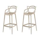 Kit 2 Banquetas Aviv Allegra Solna Fratini 109 cm (altura) Polipropileno Cor Fendi