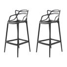 Kit 2 Banquetas Aviv Allegra Solna Fratini 109 cm (altura) Polipropileno Cor Preto