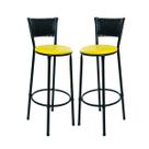 Kit 2 banquetas banco alta cozinha bar balcão area