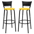 Kit 2 Banquetas Bancos Altos Para Cozinha Gourmet Bistro Balcão Bar Ilha Bancada Area Lazer Itagold