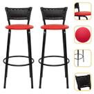 Kit 2 Banquetas Bancos Altos Para Cozinha Gourmet Bistro Balcão Bar Ilha Bancada Area Lazer Itagold