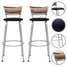 Kit 2 Banquetas Bancos Conjunto Para Balcão Area Gourmet Piscina Bistrô Bar Cozinha Americana Itagold