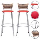Kit 2 Banquetas Bancos Conjunto Para Balcão Area Gourmet Piscina Bistrô Bar Cozinha Americana Itagold