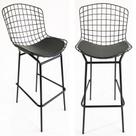 Kit 2 Banquetas BERTÓIA preta tubular altura 70cm - Poltronas do Sul