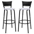 Kit 2 Banquetas Cadeiras Bancos Altos Para Cozinha Gourmet Bistro Balcão Bares Ilha Bancada Area Lazer Itagold