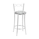 Kit 2 Banquetas Cromadas Assento Espuma D15 Treparoni Branco