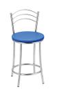 Kit 2 Banquetas Cromadas BC26-C A103 Azul Tre Paroni