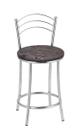 Kit 2 Banquetas Cromadas BC26-C B206 Marrom Tre Paroni