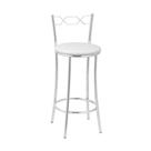 Kit 2 Banquetas Cromadas Espuma D15 Treparoni Branco