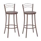 Kit 2 Banquetas de Metal com Encosto