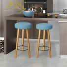 Kit 2 Banquetas Decorativas 78cm com Pés Pálito Italian Turquesa - Mafer