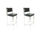 Kit 2 Banquetas EMPILHÁVEL cromada Altura 65cm assento e encosto preto Kit 2 Banquetas EMPILHÁVEL cromada Altura 65cm assento e encosto preto