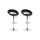 Kit 2 Banquetas Estofadas Lux com Regulagem a Gás Preto - Facthus