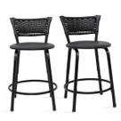 Kit 2 Banquetas Gourmet Ilha Baixa 45cm Encosto Junco Preto Ideal Mesa Bar Bistrô Área De Lazer Lachonete Kit 2 Banquetas Gourmet Ilha Baixa 45cm Encosto Junco Preto Ideal Mesa Bar Bistrô Área De Lazer Lachonete