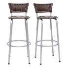 Kit 2 Banquetas Industrial Estrutura Prata Bancada Balcão Ilha Cozinha Americana Encosto Junco Argila 70cm Itagold Kit 2 Banquetas Industrial Estrutura Prata Bancada Balcão Ilha Cozinha Americana Encosto Junco Argila 70cm Itagold