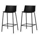 Kit 2 Banquetas Ipanema Média Fratini 86,50 cm (altura) em Polipropileno Preto Base em Aço Preto