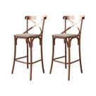 Kit 2 Banquetas Katrina Bar Cozinha Balcão em Aço Cobre - Iron Wood Kit 2 Banquetas Katrina Bar Cozinha Balcão em Aço Cobre - Iron Wood