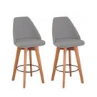 KIt 2 Banquetas Maya Gourmet Giratoria Decorativa - tecido Linho KIt 2 Banquetas Maya Gourmet Giratoria Decorativa - tecido Linho