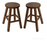 Kit 2 Banquetas Média Hardman Padrão Nogueira Assento Kit 2 Banquetas Média Hardman Padrão Nogueira Assento