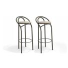 Kit 2 Banquetas Sala Jantar Dublin 1B706 2 Un Bronze/Nude 16 - Kappesberg