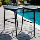 Kit 2 Banquetas Triangulares Metal Estilo Industrial Bar Gourmet