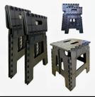 kit 2 banquinhos portatil dobravel suporta até 100kg preto
