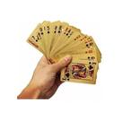 Kit 2 Baralhos Dourado Ouro 24k Poker Cartas À Prova Dagua