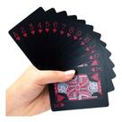 KIT 2 Baralhos Vermelho Black Poker Cartas Jogos Prova D'agua